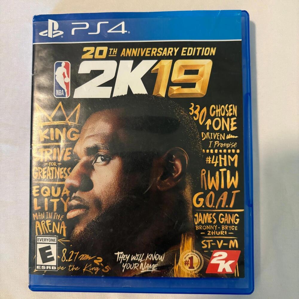 NBA 2K19 20th Anniversary Edition PS4 LeBron James Cover Complete Tested